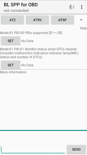 Android application Bluetooth SPP for OBD screenshort
