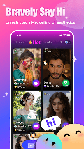 Android application mogo - video chat screenshort