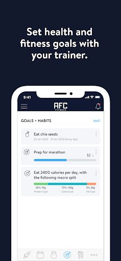 Screenshot of AFC Fitness Mobile