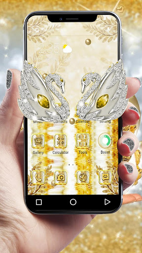 Golden Luxury Diamond Swan Theme