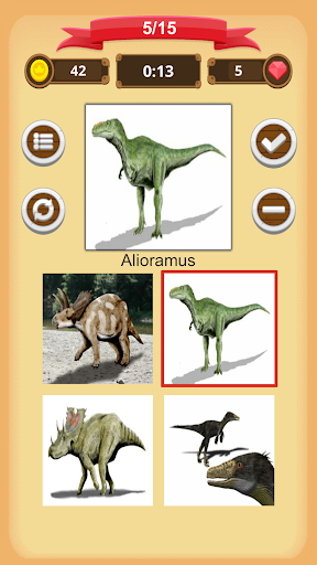 Dinosaurs Quiz Screen 2