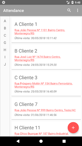 Android application Gradual Attendance screenshort