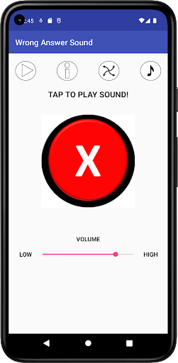 Android application Wrong Answer Sound screenshort