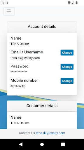 TENA Online Order Activation Screen 2