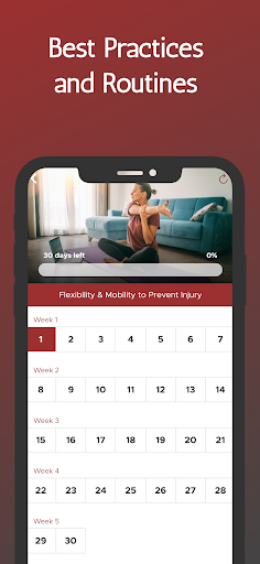 Screenshot of Training Plan for Over 50s