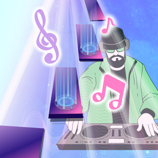 EDM Music Piano Rythm Game Logo
