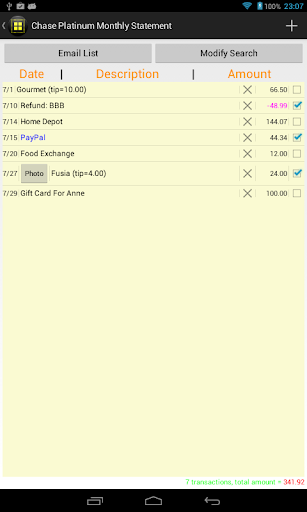 Expense Master Screen 2