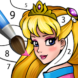 Princess Coloring Book: Magic Color by Number icon