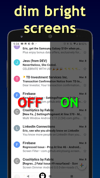 Captura 2 Atenuador de Pantalla (también de notificaciones) android