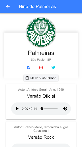 FutHino - Hinos dos Clubes Screenshot 2 - AppWisp.com