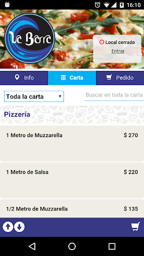 Android application La Barra screenshort