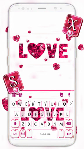Android application Diamond Love Keyboard Backgrou screenshort