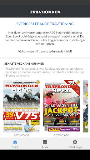 Android application Travronden tidning screenshort