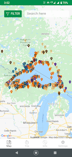 Android application Lake Superior Circle Tour screenshort