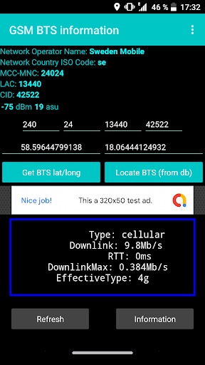 GSM BTS Information Screen 2