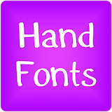 Hand fonts for FlipFont® free icon