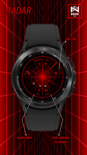 Screenshot of Radar Watch Face by Nodeshaper