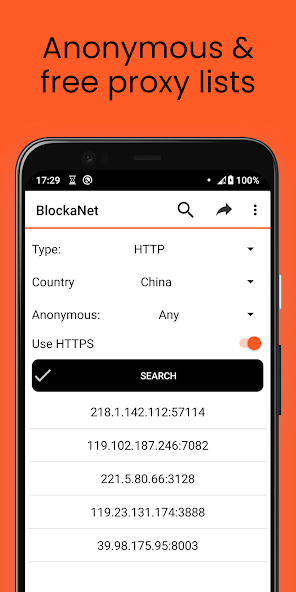 BlockaNet: Free Proxy List 2.15 APK + Mod (Unlimited money) untuk android