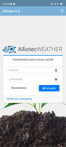 Android application AllioWeather Manager screenshort