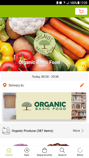 Android application Organic Basic Food screenshort