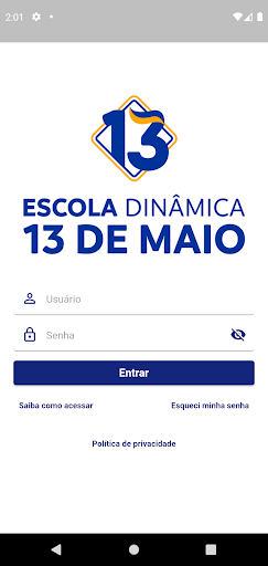 Android application Escola Dinâmica 13 de Maio screenshort
