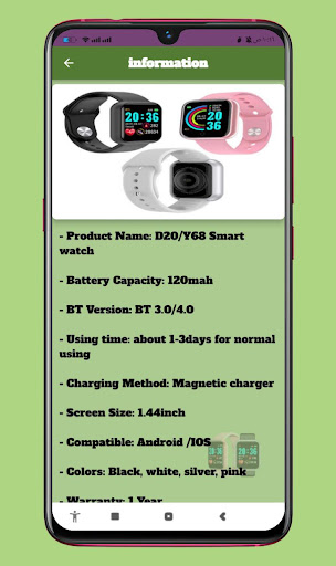 Fitpro SmartWatch D20 Guide Screen 3