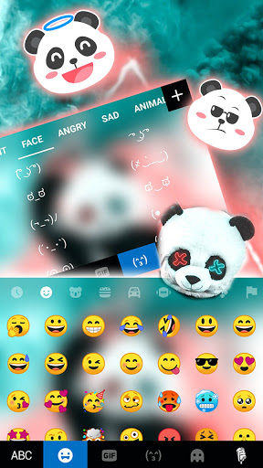 Panda Mask Smoke Keyboard Back Screen 3
