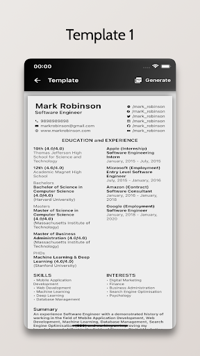 Screenshot of Resume+ - CV Generator
