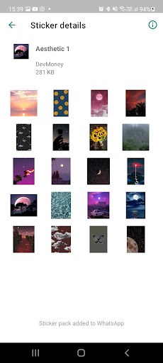 Aesthetic Stickers Screen 2