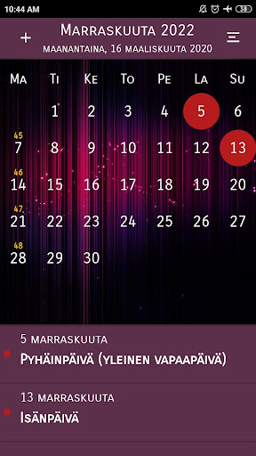 Suomen Kalenteri Viikkonumerot