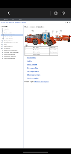 Android application DrillConnect screenshort