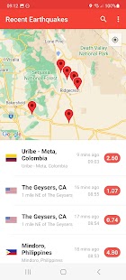 My Earthquake Alerts - Map Screenshot