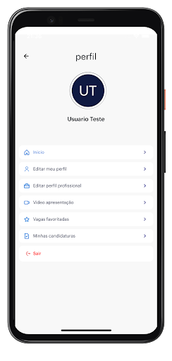 Android application Randstad Brasil screenshort