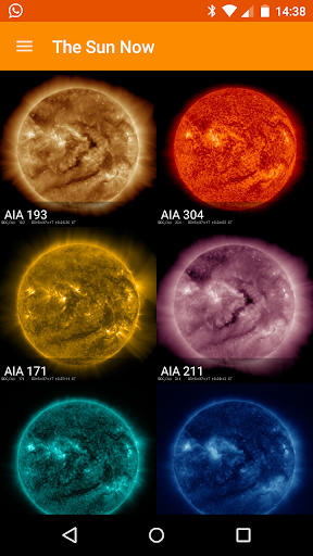 Android application The Sun Now - NASA SDO screenshort