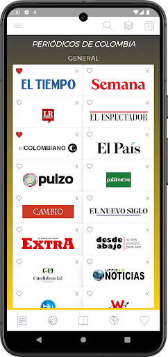 Android application Periódicos Colombianos screenshort