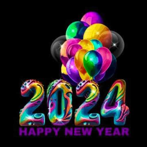 Happy New Year 2024 Stickers logo