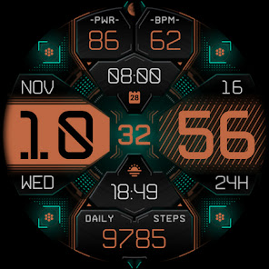Captura de Pantalla 14 Cyber Cargo digital watch face android