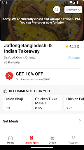 Jaflong Takeaway Screen 3