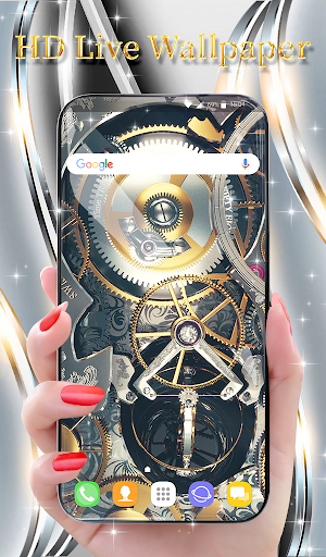 Android application Silver Luxury Watch Wallpaper screenshort