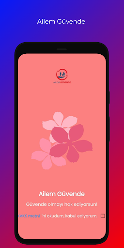 Android application Ailem Güvende screenshort
