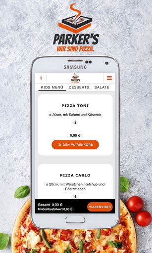 Parkers Pizza Screen 2