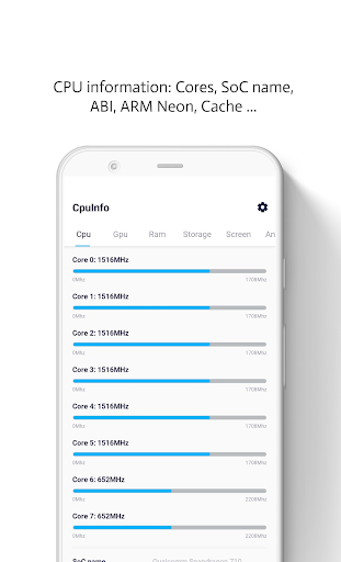 Android application Check Cpu Info screenshort