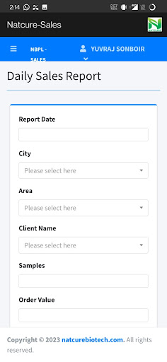 NATCURE SALES Screen 2