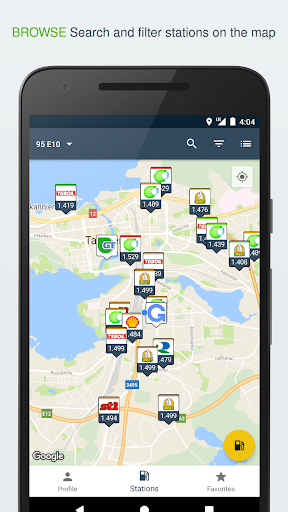 Android application Tankille - refuel and save screenshort