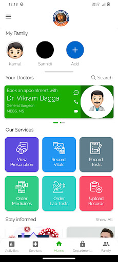 Android application Sai Kripa Hospital Rajnandgaon screenshort