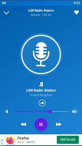 LGR Radio Station Player APP Screen 2