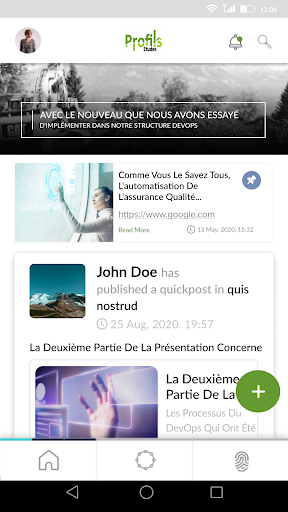 My Profils Etudes Screen 2
