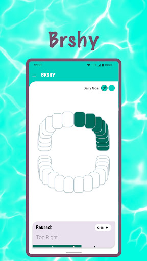 Android application BRSHY: Toothbrush timer screenshort