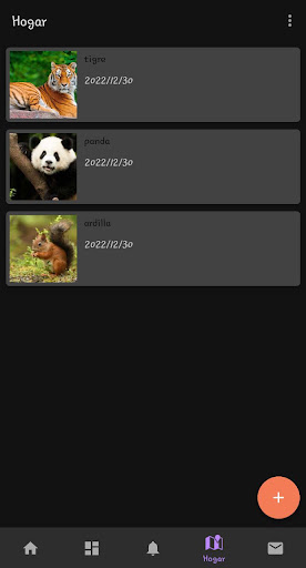 Android application Mi mascota screenshort