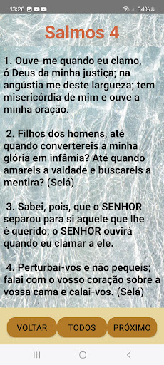 Android application Livro de Oração - Salmos screenshort